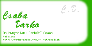csaba darko business card
